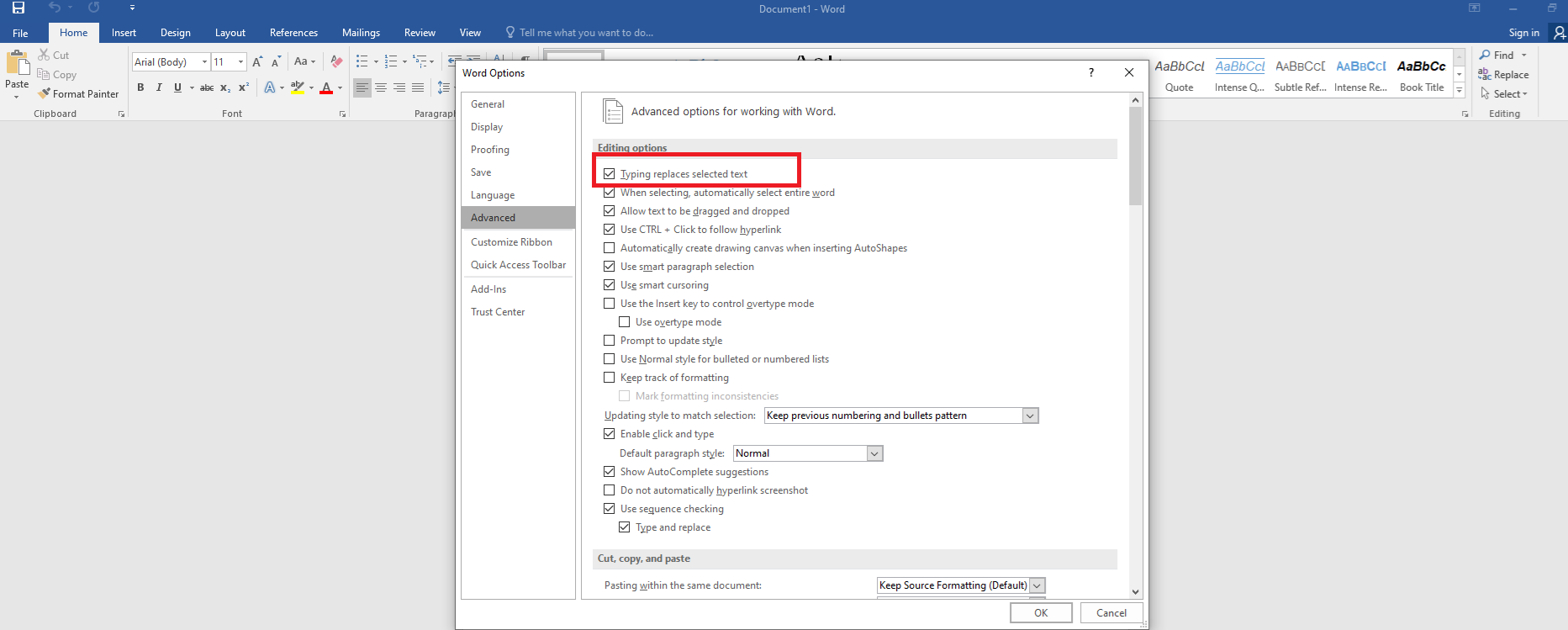 Backspace doesn't delete highlighted text word.png
