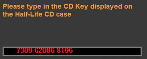 CD Key Half life 1.1